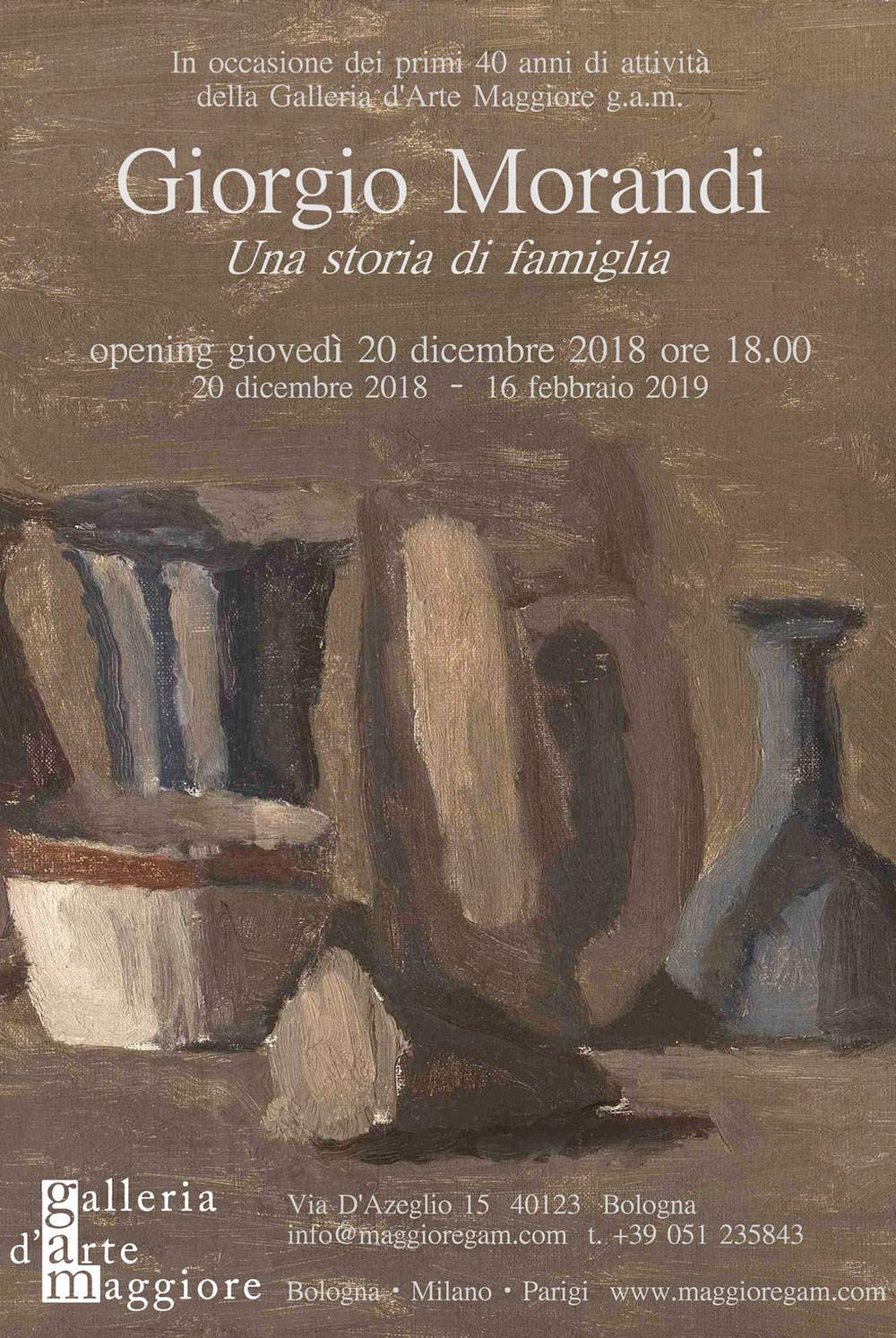  Une grande rétrospective consacrée à Giorgio Morandi à Bologne