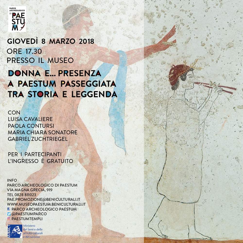8 mars à Paestum pour une promenade à travers l'histoire et la légende