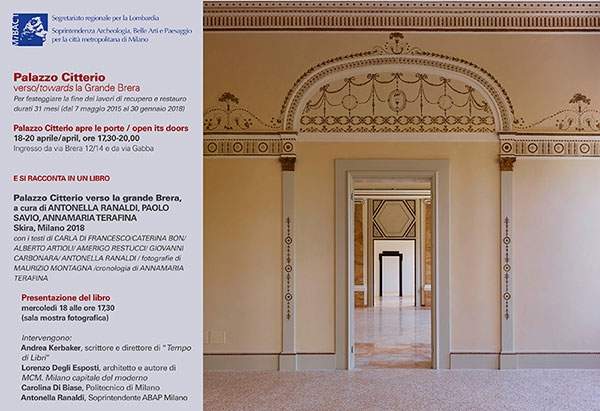 Un volume consacré au Palazzo Citterio vers le Grand Brera est présenté à Milan demain.