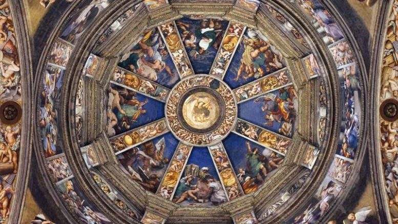 For the first time it is possible to see the Pordenone dome up close in Piacenza