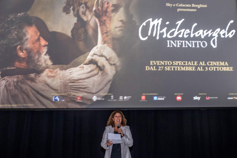 The premiere of the film Michelangelo Infinito in the Cava Ruggetta di Calacata Borghini in Carrara