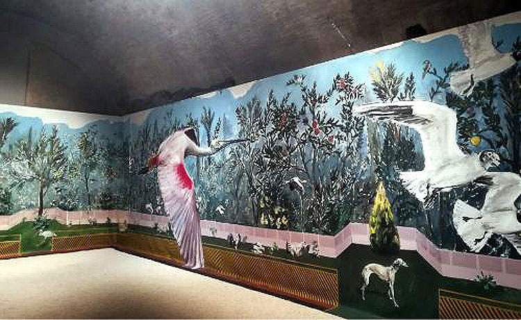 Spanish artist Santiago YdÃ¡Ã±ez reworks Villa di Livia fresco into an installation