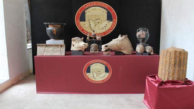 Carabinieri operation, recovered artifacts worth 900 thousand euros