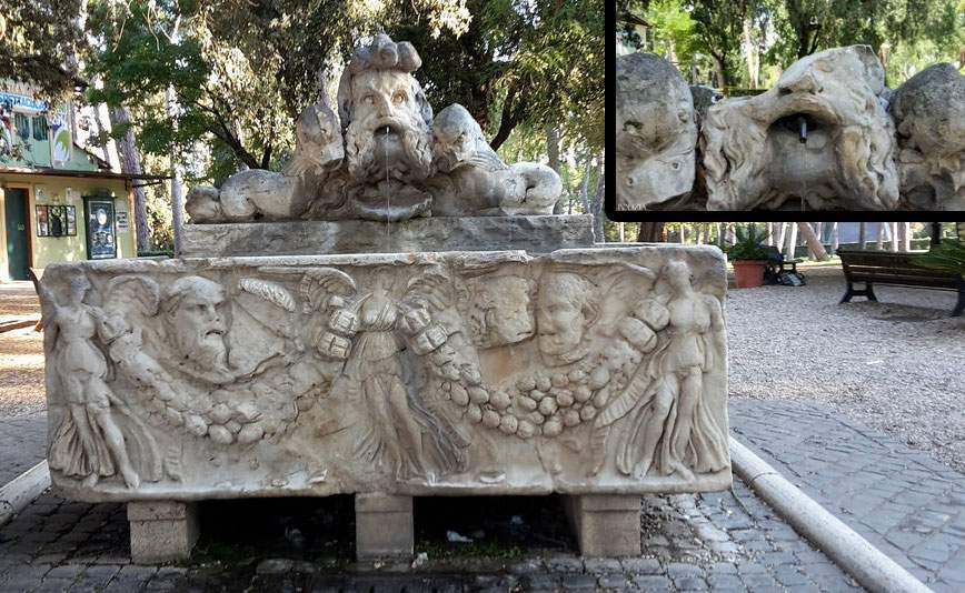 Roma, vandali decapitano la cinquecentesca Fontana del Sarcofago a Villa Borghese