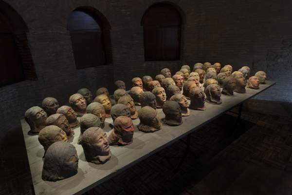 Matera, Andrea Fogli's 59 terracotta heads arrive at Carmine church