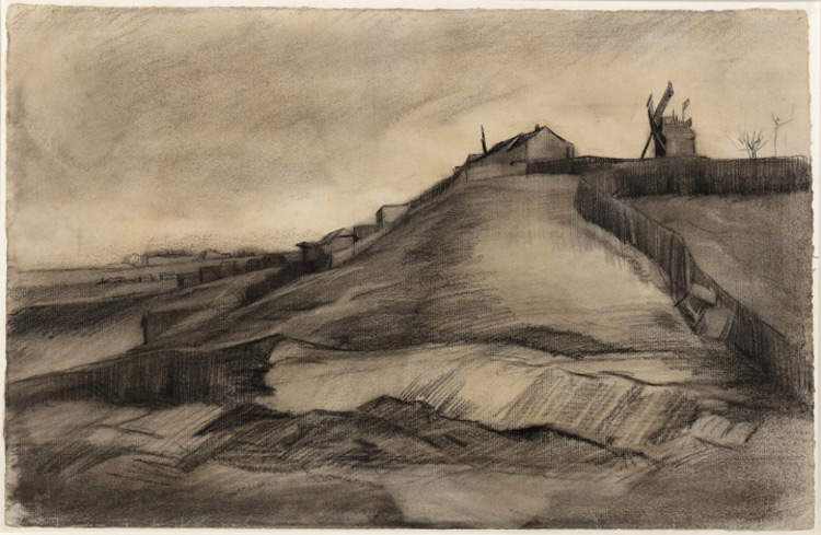 Vincent van Gogh, La colline de Montmartre avec carrière de pierre