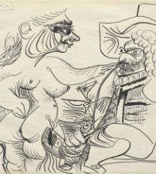 Drawings on paper by Picasso on display in Milan