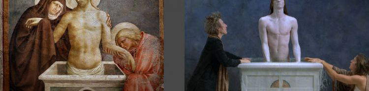 Masolinos Christus im Mitleid, das Meisterwerk aus dem 15. Jahrhundert, das Bill Viola inspirierte