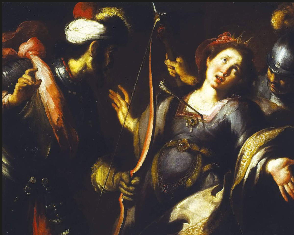 Bernardo Strozzi, Le martyre de sainte Ursule (1620-1625 ; huile sur toile, 104 x 130 cm ; Milan, collection Koelliker) 