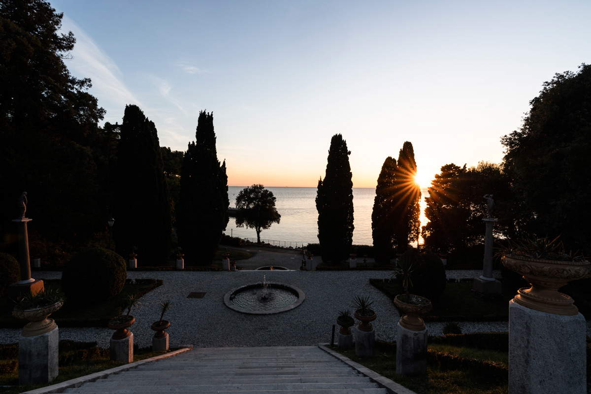 Il Parco di Miranare al tramonto. Ph. Credit Fabrice Gallina – archivio PromoTurismoFVG