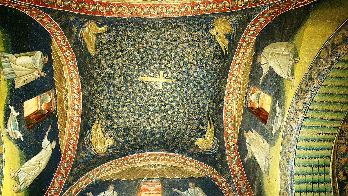 Ravenna, Mosaici della cupola del Mausoleo di Galla Placidia