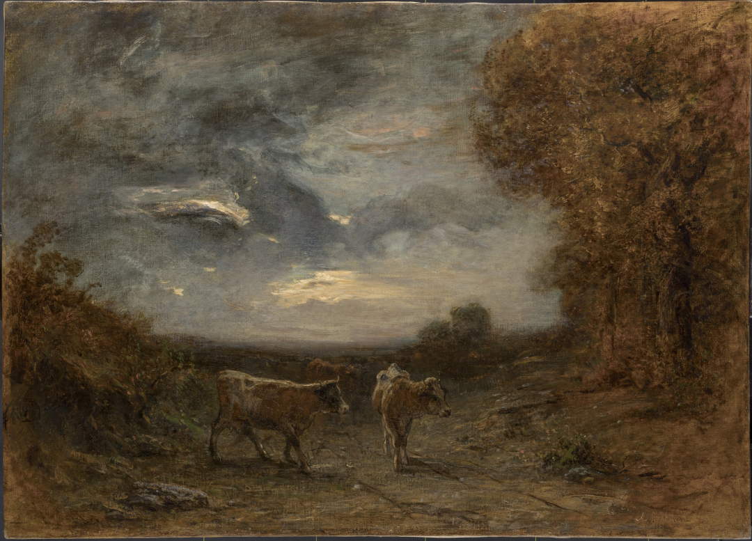 Antonio Fontanesi, Bufera imminente (1874; olio su tela, 102 x 141 cm; Reggio Emilia, Collezione Giorgio Zamboni)
Antonio Fontanesi, Bufera imminente (1874; olio su tela, 102 x 141 cm; Reggio Emilia, Collezione Giorgio Zamboni)
