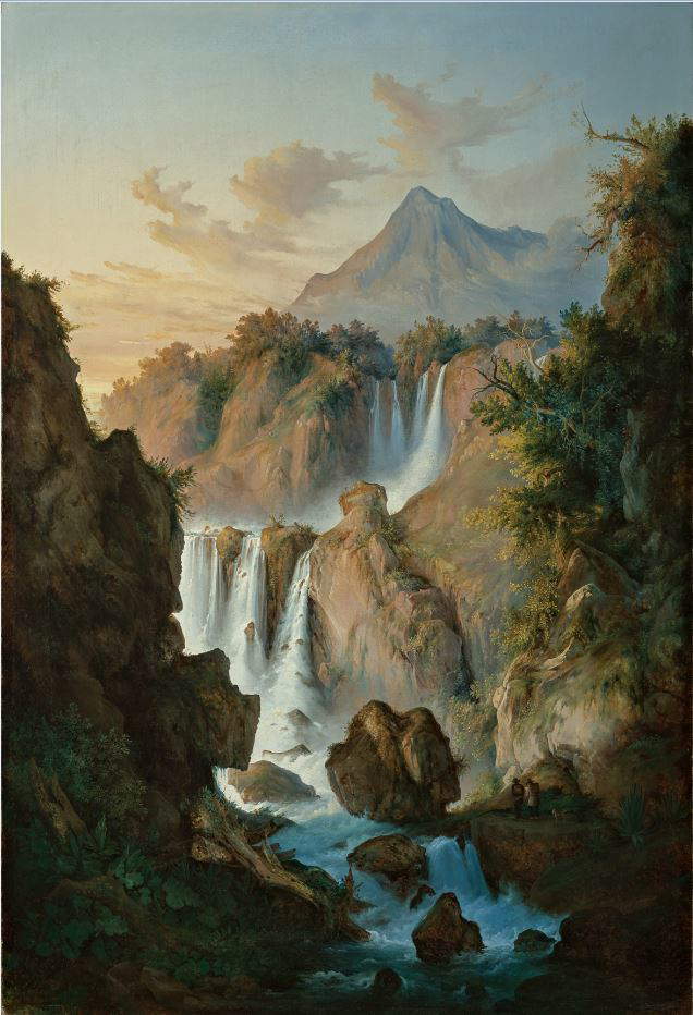 Antonio Fontanesi, La cascata (1850 circa; olio su tela, 179 x 192 cm; Reggio Emilia, Collezione Fondazione Manodori)
Antonio Fontanesi, La cascata (1845-1847 circa; olio su tela, 180 x 118 cm; Reggio Emilia, Collezione Fondazione Manodori)