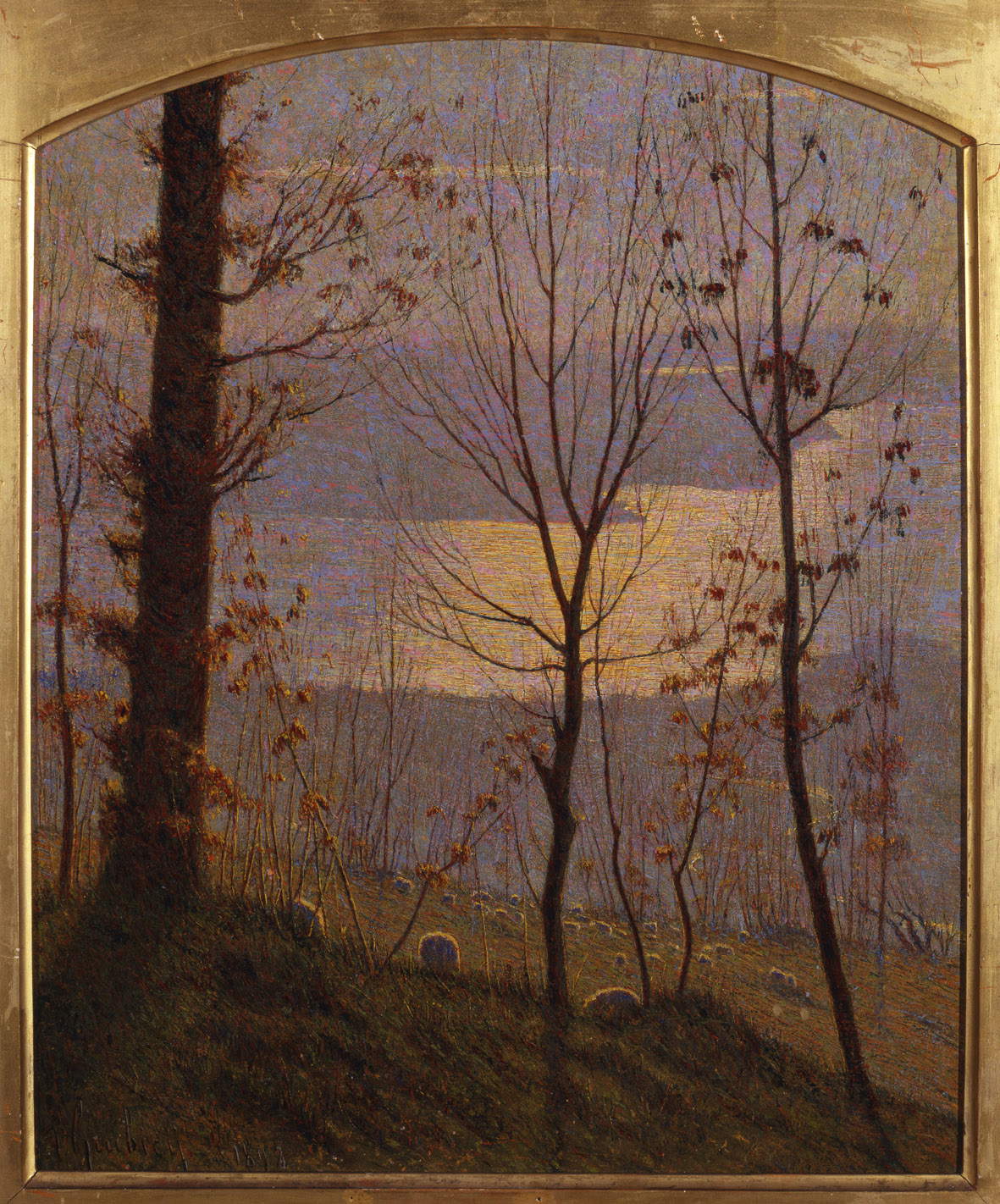 Vittore Grubicy de Dragon, Inverno (1898; olio su tela, 47,1 x 39,5 cm; Venezia, Galleria Internazionale d'Arte Moderna Ca' Pesaro)
Vittore Grubicy de Dragon, Inverno (1898; olio su tela, 47,1 x 39,5 cm; Venezia, Galleria Internazionale d'Arte Moderna Ca' Pesaro)
