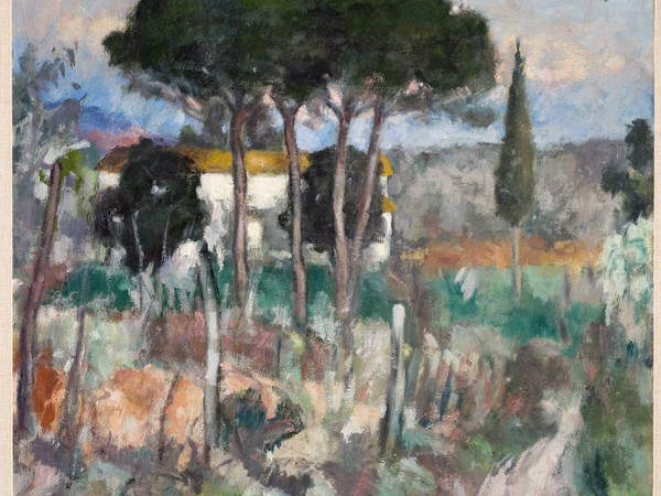 Ardengo Soffici, Die Kiefern (1924; Öl auf Leinwand, 93,5 x 94,5 cm; Privatsammlung) 