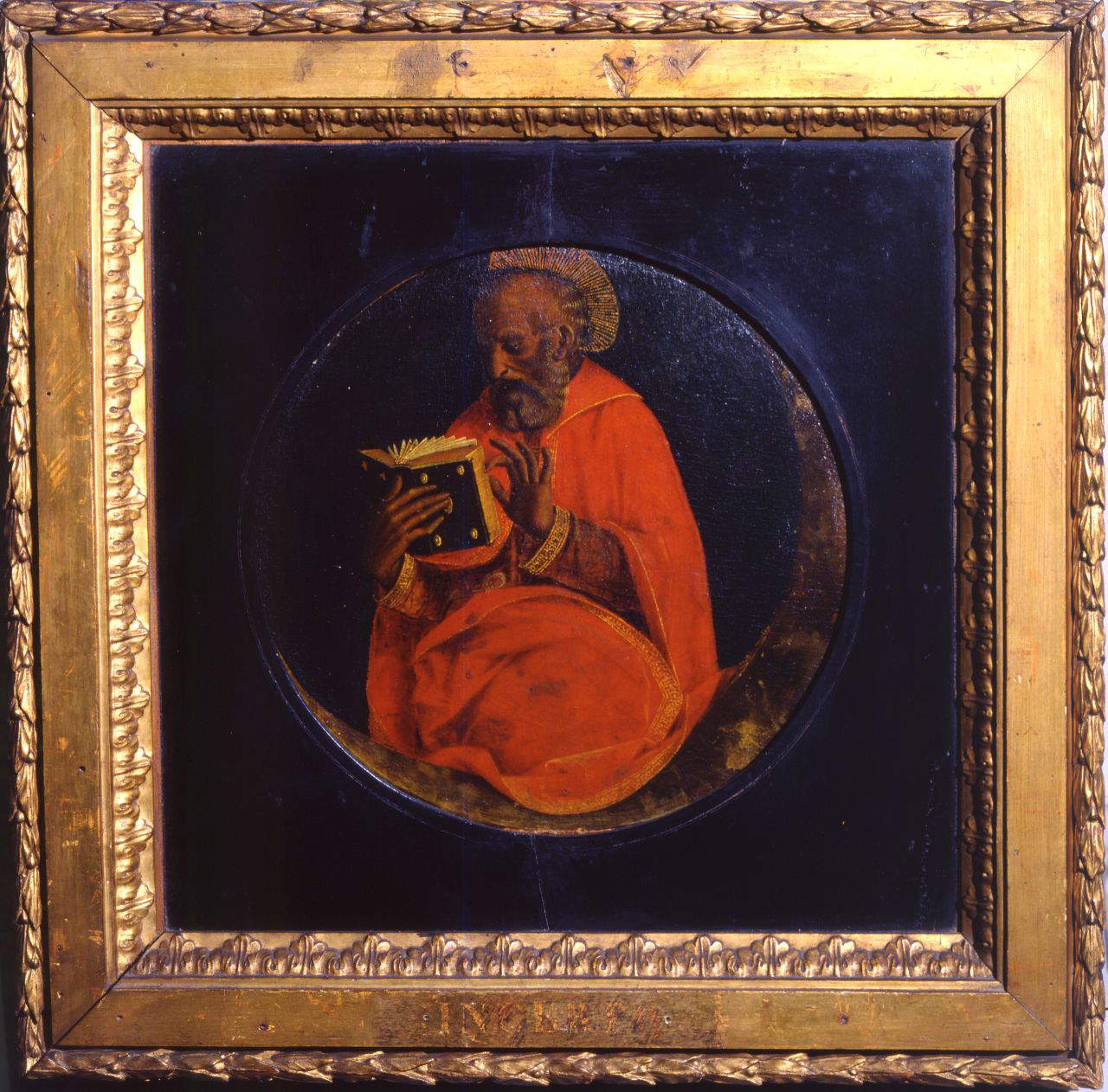 Bernardino Butinone, Apostolo (1485-1490 circa; olio su tavola, diametro 23 cm; Parma, Complesso Monumentale della Pilotta, Galleria Nazionale)
Bernardino Butinone, Apostolo (1485-1490 circa; olio su tavola, diametro 23 cm; Parma, Complesso Monumentale della Pilotta, Galleria Nazionale)