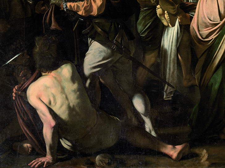 Caravaggio, Le Sette opere di misericordia, dettaglio