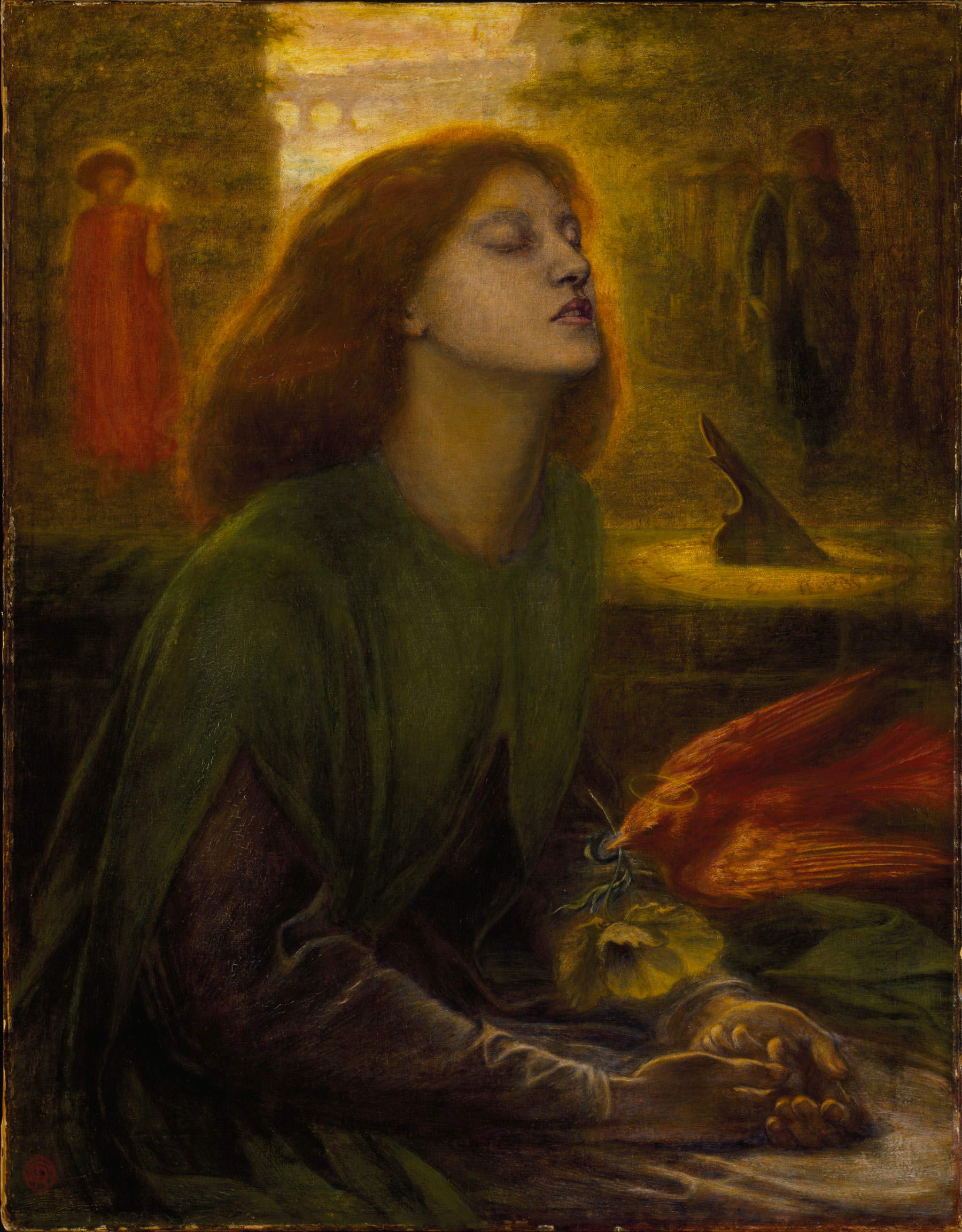 Dante Gabriel Rossetti, Beata Beatrix (1864-1870 circa; olio su tela, 86,4 x 66 cm; Londra, Tate Britain)