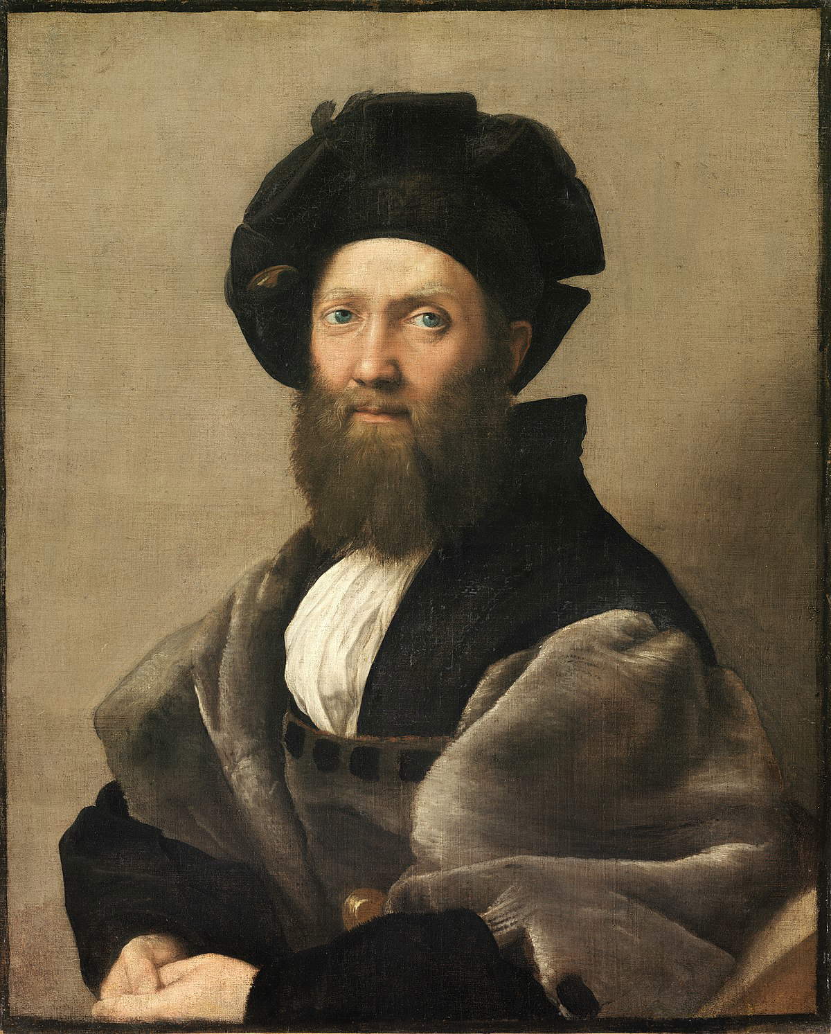 Raffaello, Ritratto di Baldassarre Castiglione (1514-1515; olio su tela, 82 x 67 cm; Parigi, Louvre)