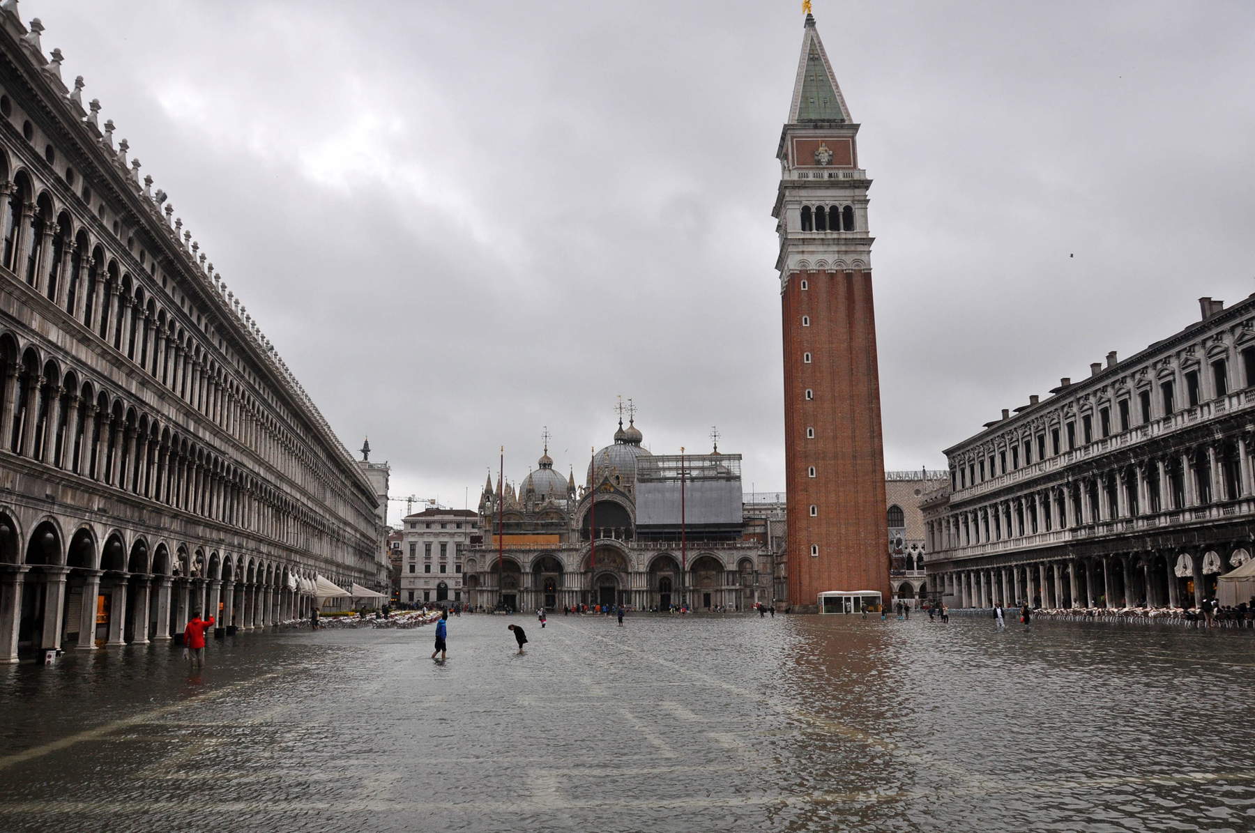 Acqua alta in piazza San Marco a Venezia. Credit: Comune di Venezia