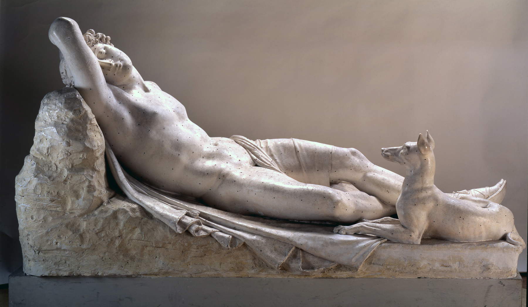 Antonio Canova, Endimione dormiente (1819; gesso, 183 x 85 x 95 cm; Possagno, Gypsotheca e Museo Antonio Canova) 2019, Possagno (TV), Fondazione Canova onlus - Gypsotheca e Museo Antonio Canova | Archivio Fotografico interno. Foto di Lino Zanesco