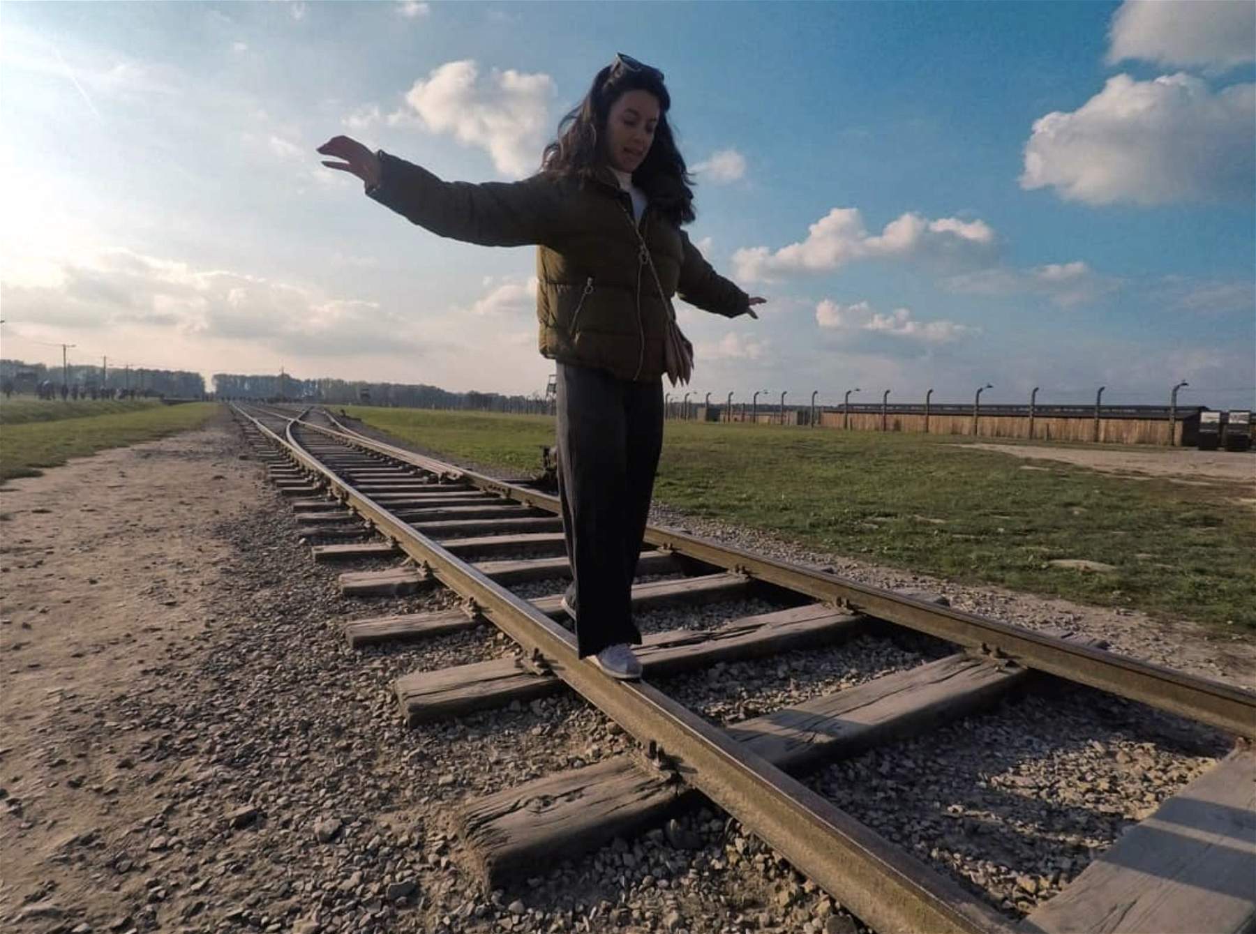 Auschwitz, appeal against inappropriate photos. There are other places to learn how to balance on a track