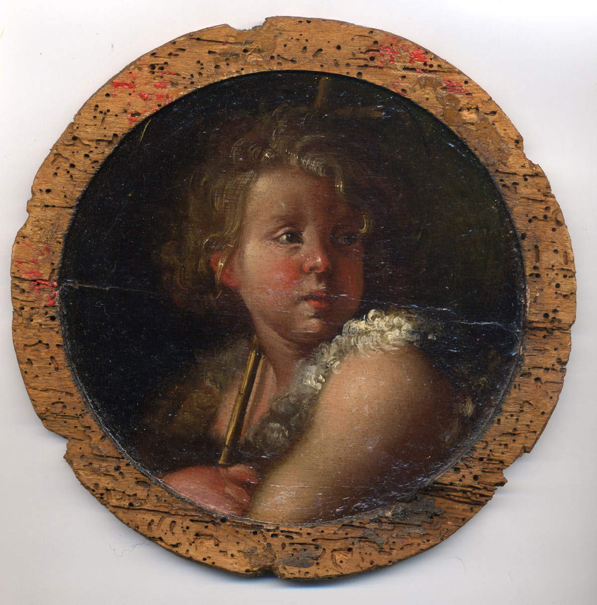 Bernardo Strozzi, San Giovannino (olio su legno, diametro 16,5 cm; Collezione privata)
