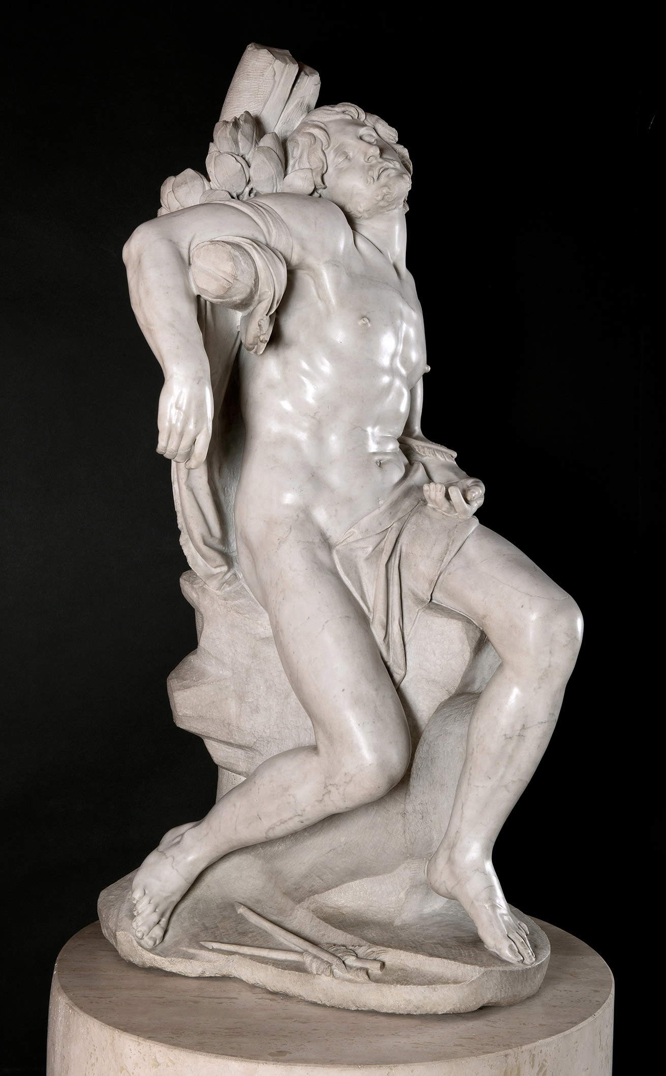 Gian Lorenzo Bernini, San Sebastiano (1615; marmo, 98 x 42 x 49 cm; Madrid, Collezione privata in deposito al Museo Thyssen-Bornemisza)