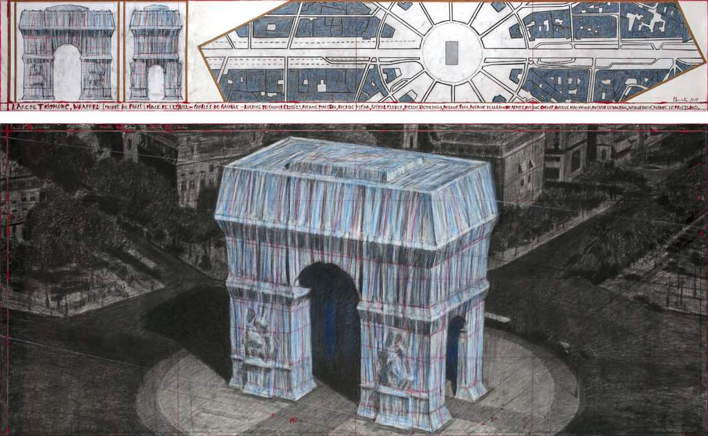 Christo returns to wrapping: will cover the Arc de Triomphe in Paris in 2020