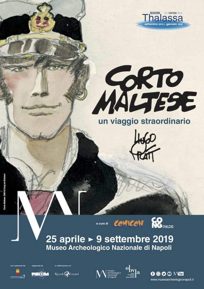 At the MANN in Naples, Corto Maltese and its author, Hugo Pratt, paid tribute in an exhibition