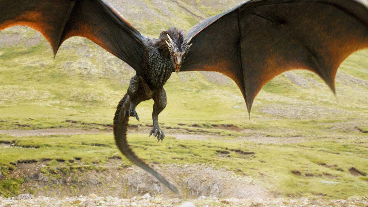 Uno de los dragones de Daenerys