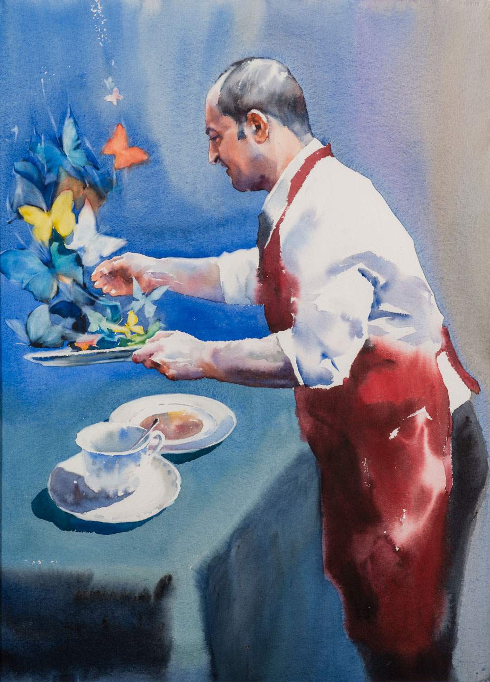 At WopArt 2019 ten watercolors anticipate Roman anthology of Russian artist Andrey Esionov