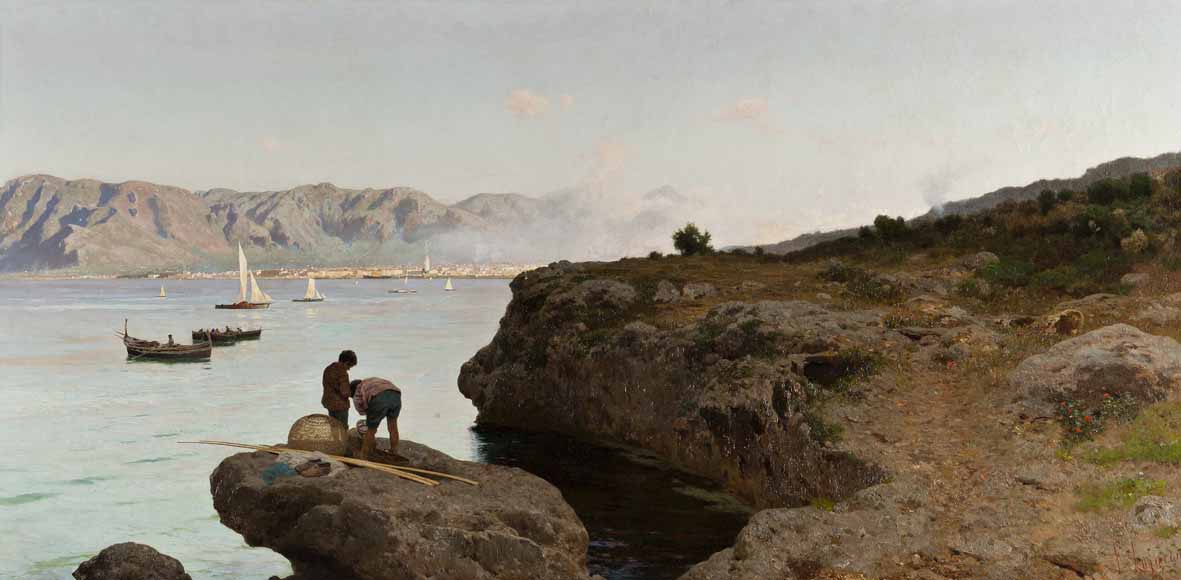 Francesco Lojacono, From the Marine Hospice (1891; oil on canvas; Rome, National Gallery of Modern and Contemporary Art)