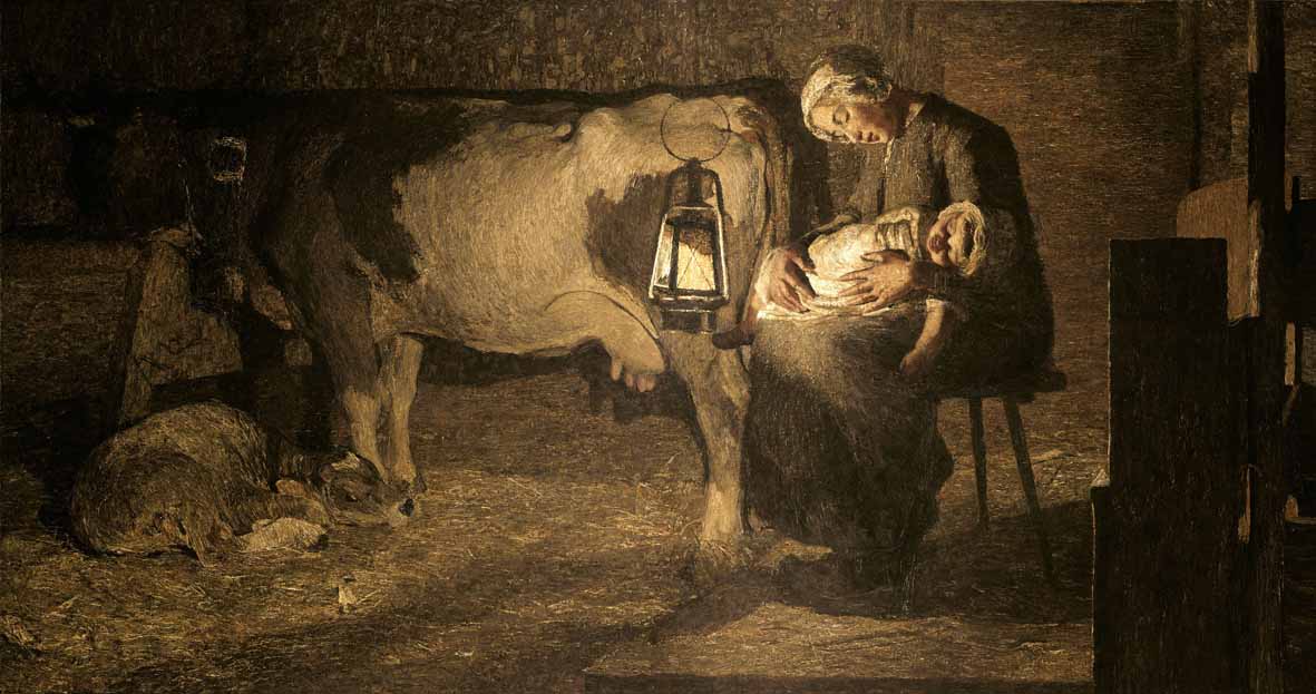 Giovanni Segantini, The Two Mothers (Lantern Effect) (1889; oil on canvas; Milan, Galleria d'Arte Moderna)