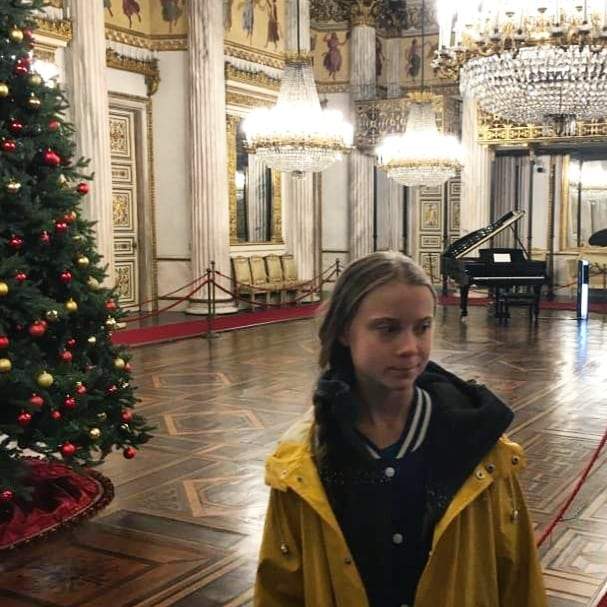 Greta Thunberg visite les Musées royaux de Turin