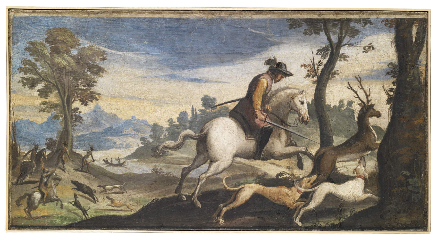 Guercino, Jagd auf Hirsch und Wildschwein (1615; Fresko; Cento, Pinacoteca Civica)