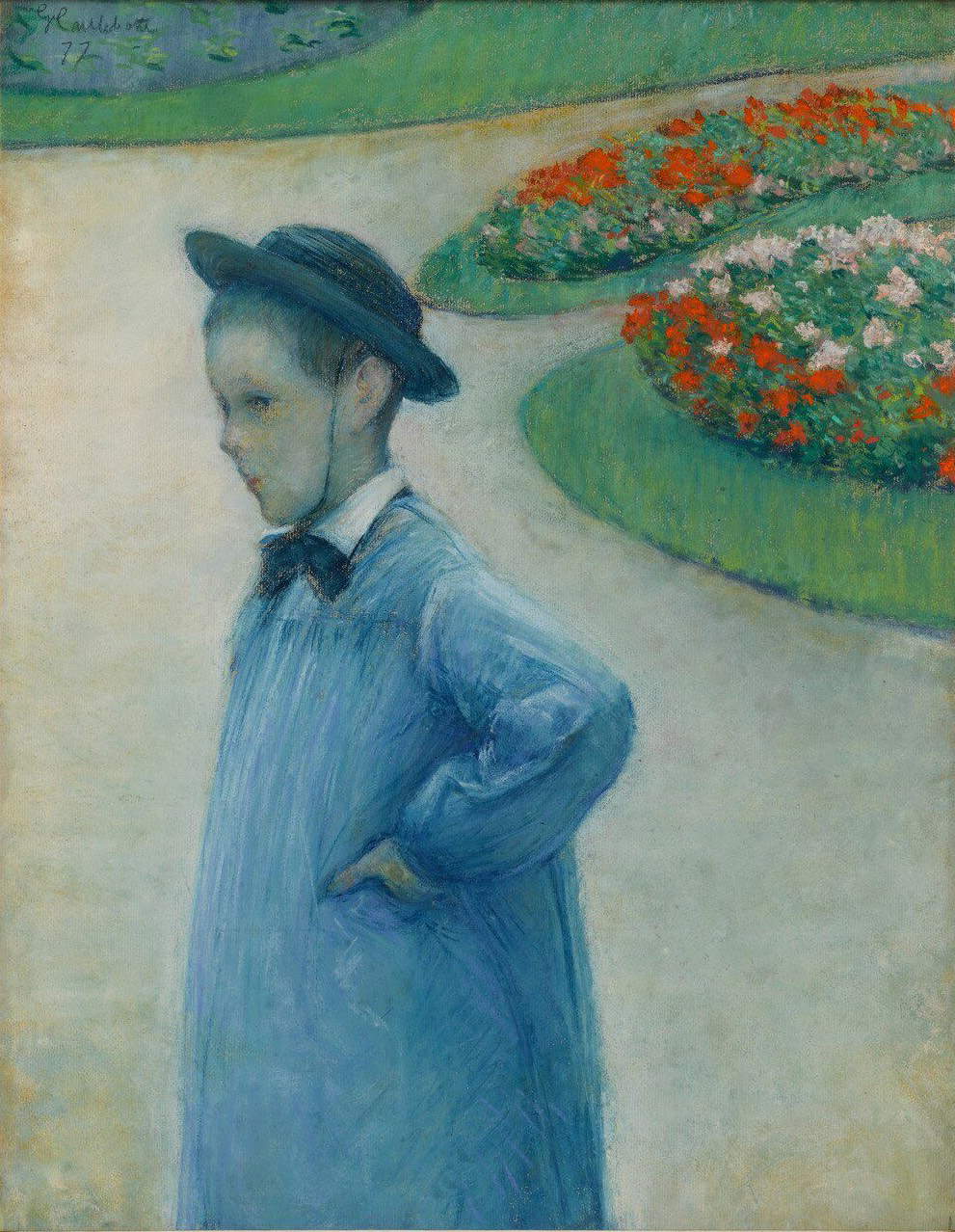 Gustave Caillebotte, Porträt von Camille Daurelle im Park von Yerres (1877; Pastell, 73 x 60 cm; Paris, Musée d'Orsay) Gustave Caillebotte, Porträt von Camille Daurelle im Park von Yerres (1877; Pastell, 73 x 60 cm; Paris, Musée d'Orsay)