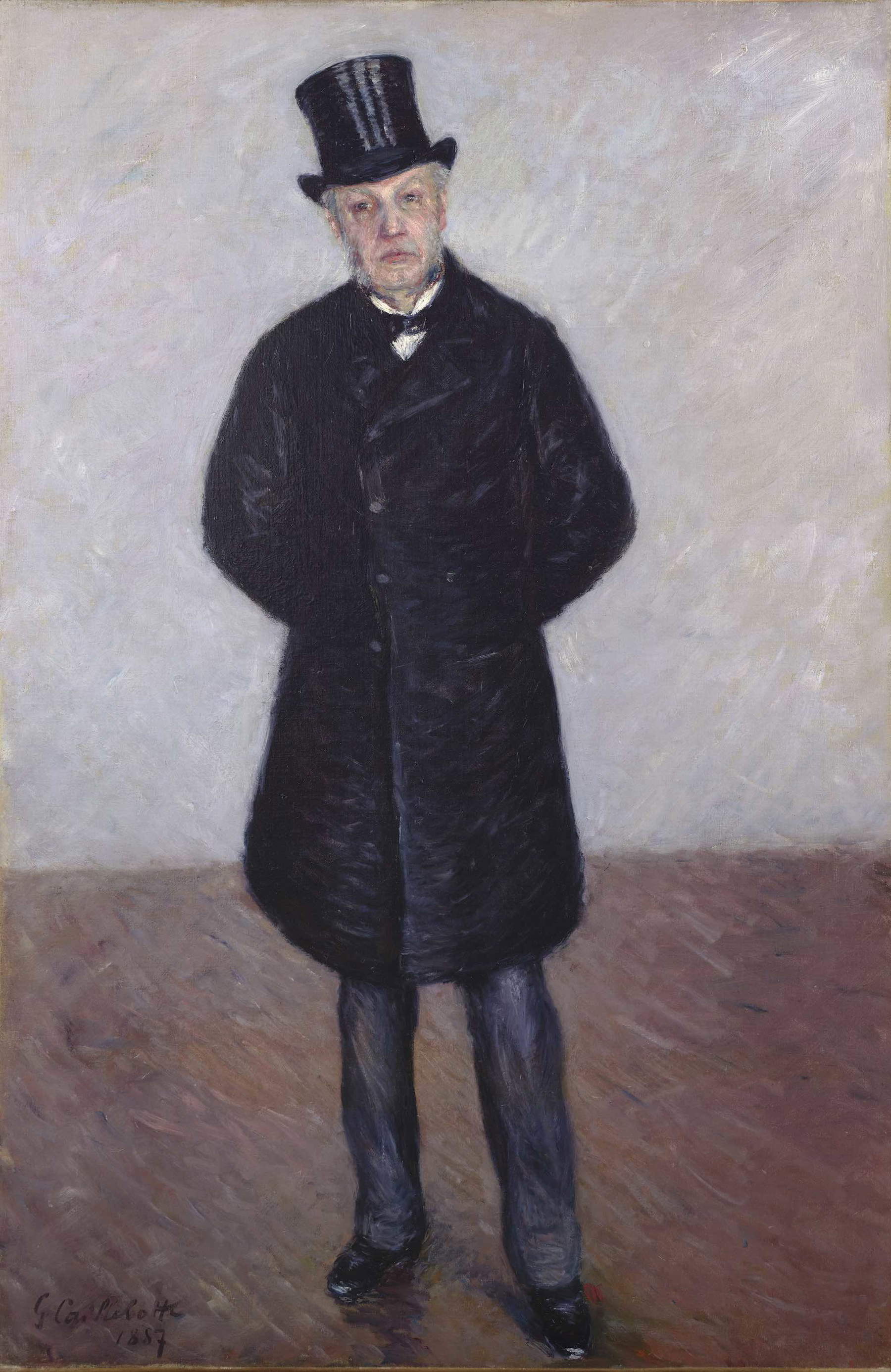 Gustave Caillebotte, Porträt von Jean Daurelle (1887; Öl auf Leinwand, 75,7 x 46,7 cm; Paris, Musée d'Orsay) Gustave Caillebotte, Porträt von Jean Daurelle (1887; Öl auf Leinwand, 75,7 x 46,7 cm; Paris, Musée d'Orsay)