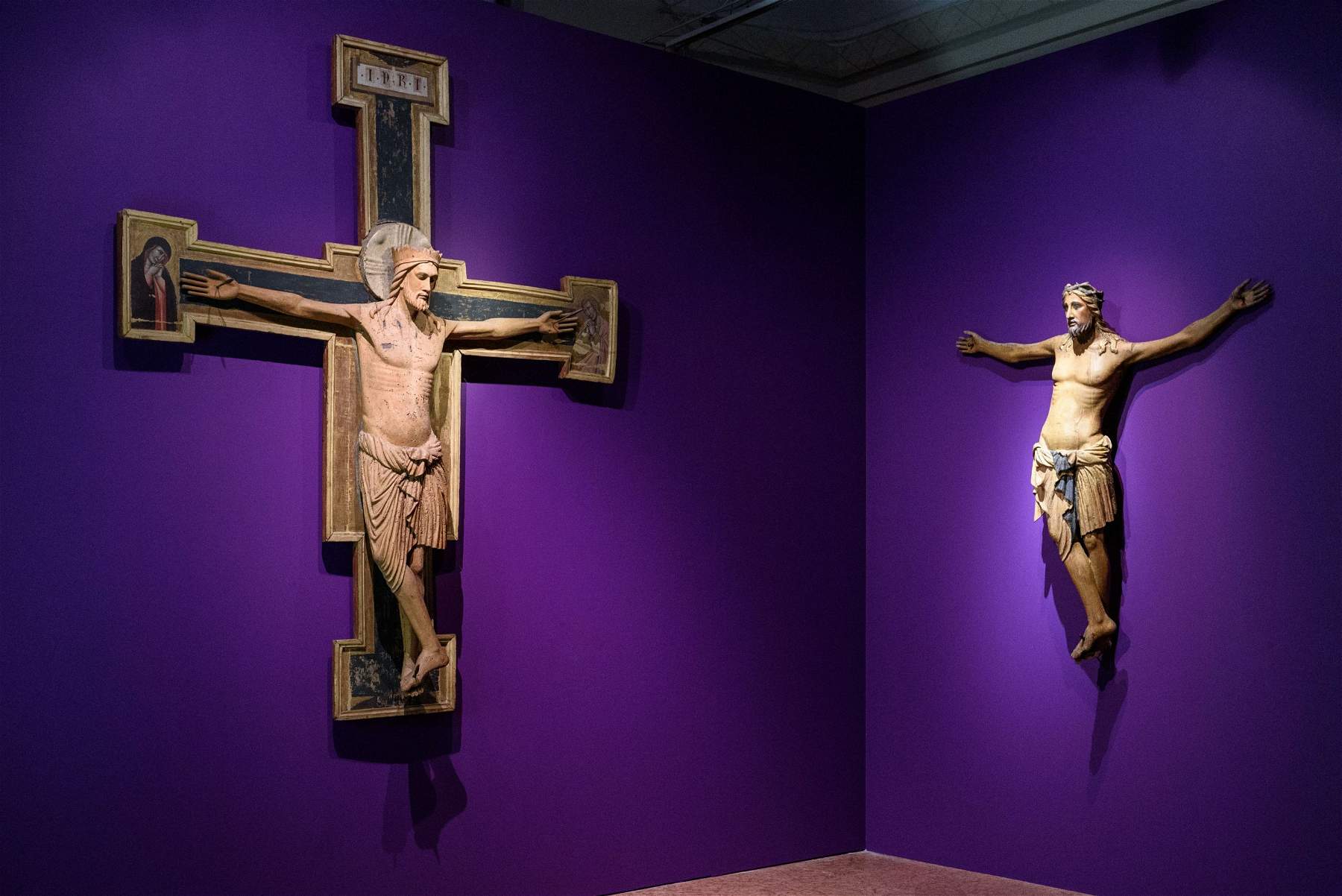 Bologna, masterpieces of wooden sculpture from Romanesque to 13th century on display at Museo Civico Medievale 