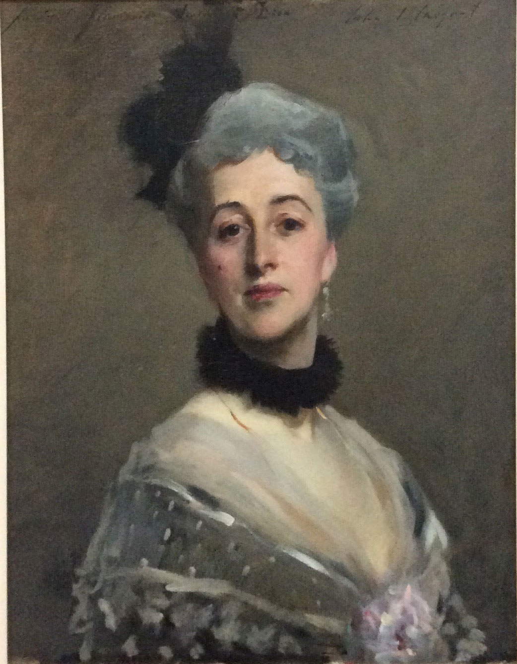 John Singer Sargent, Princess de Beaumont (1884; olio su tela, 65,5 x 50,5 cm) John Singer Sargent, Princess de Beaumont (1884; olio su tela, 65,5 x 50,5 cm)