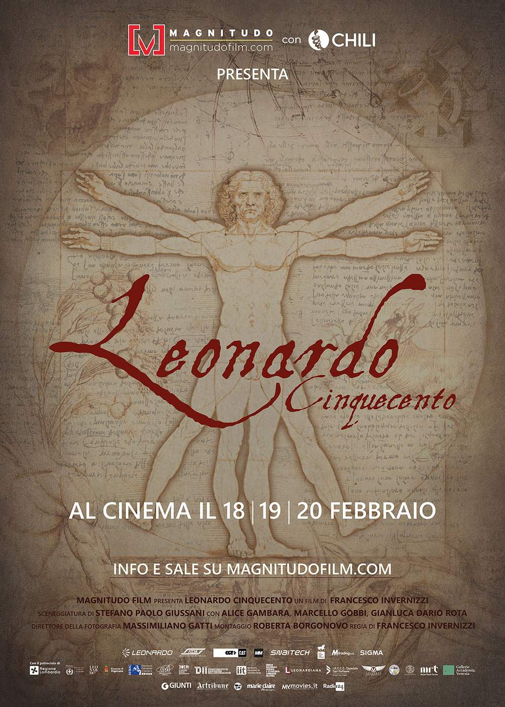 Larte at the cinema celebrates Leonardo da Vinci