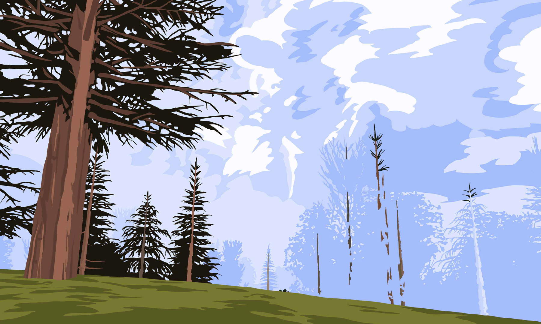 Mauro Ceolin, DeerHuntLandscapes (2005/2006; acrilico su plexiglass, 45 x 37 x 3 cm, 12 lastre). Courtesy Collezione privata, Monza