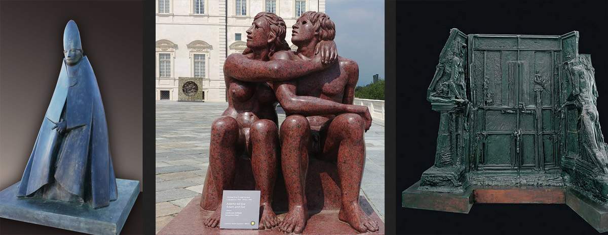 Jesolo's squares are transformed into a museum of the 20th century. Here are sculptures by ManzÃ¹, Messina, Perez