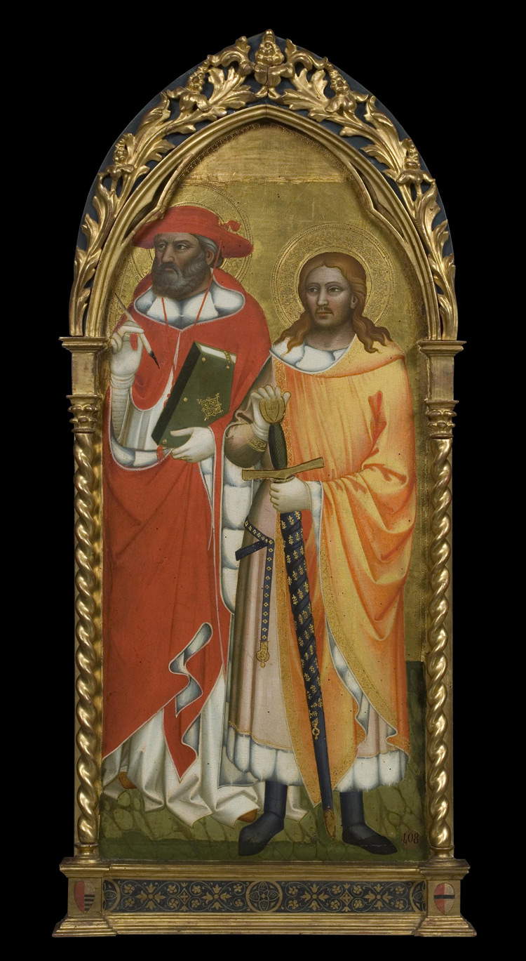 Niccol&ograve; di Pietro Gerini, San Jerónimo y San Julián (c. 1385; temple sobre tabla; Florencia, Galleria dell'Accademia)