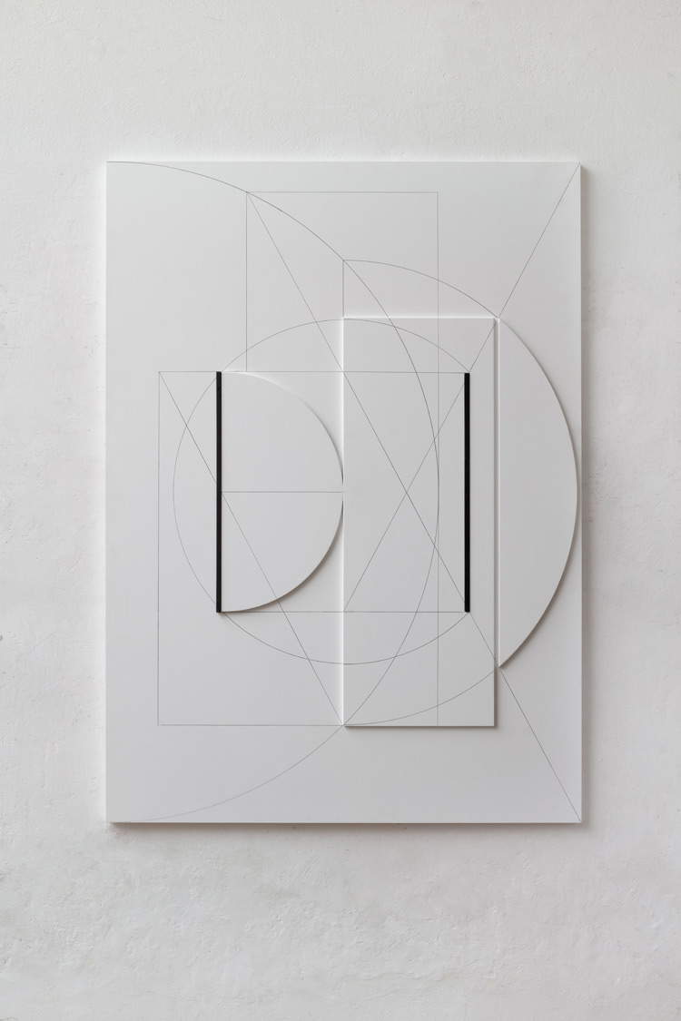 Stanislav Kolíbal, White relief (2016; legno, disegno, ferro, 150 x 108 x 5 cm). Ph. Credit Martin Polák. Courtesy the artist
