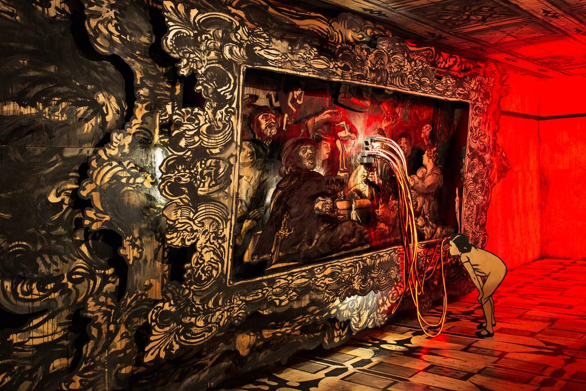 Un teatrino che omaggia Rembrandt al Padiglione della Russia per la Biennale di Venezia