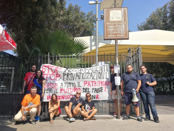 Une manifestation contre la fusion des musées italiens et la privatisation, et pour réclamer plus de ressources