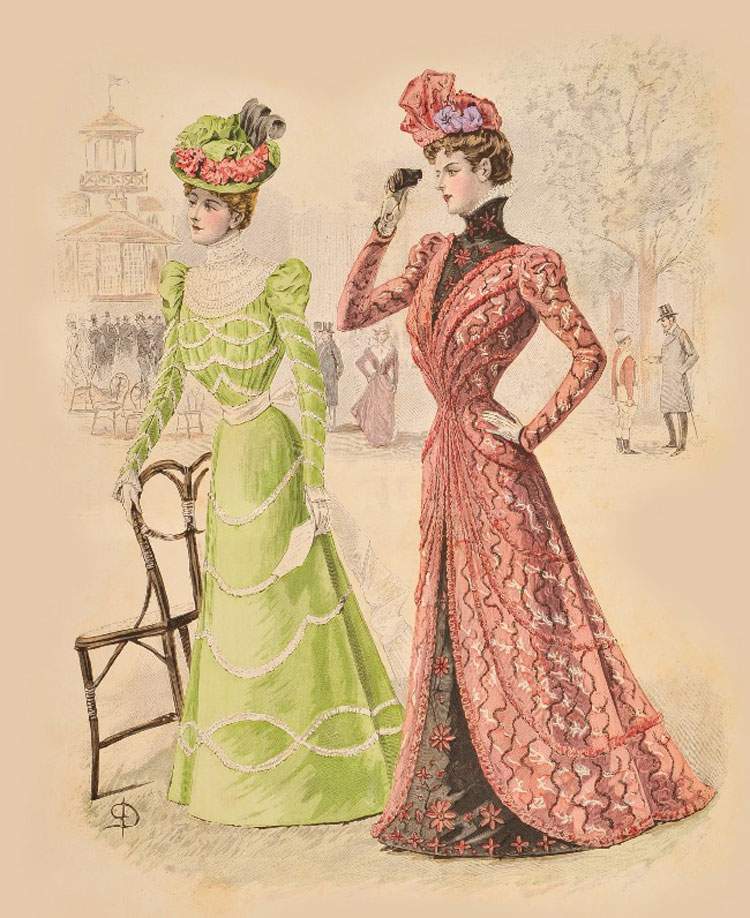 La mode française pour les comtesses de Thoune. Le château de Thoune présente des magazines illustrés de l'époque.