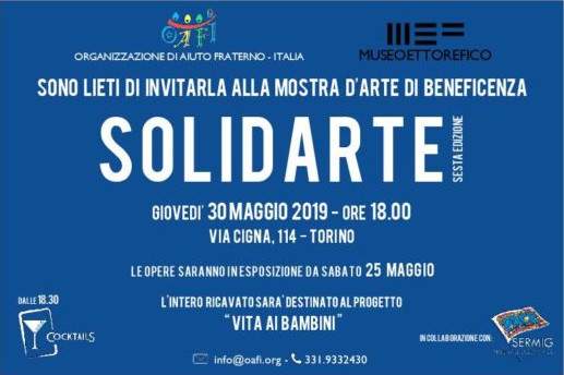 À Turin, la sixième édition de SolidArte : du grand art contemporain pour offrir un avenir aux enfants démunis