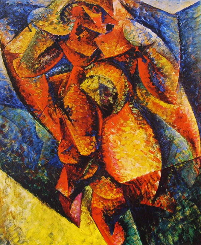 Umberto Boccioni, Corps humain (dynamisme) (1913 ; huile sur toile, 80 x 65 cm ; Milan, Museo del Novecento) &copy; Umberto Boccioni, by SIAE 2019